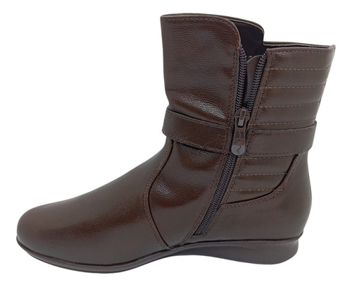 Bota Feminina Cano Baixo Mooncity Com Fivela 