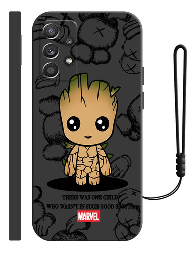 Funda De Silicona Para Samsung Diseño De Bebé Groot + Correa