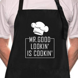 Delantales De Chef Rosoz Funny Bbq Black Para Hombre, Mr Goo