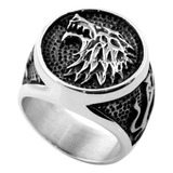 Anillos Vintage De Lobo Guerrero Vikingo Para Hombre, Tótem