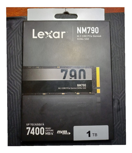 Disco De Almacenamiento Ssd M.2  Lexar Nm 790 1tb  7400 Mb/s