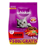 Alimento Seco Para Gato Adulto Whiskas Carne 4.5 Kg