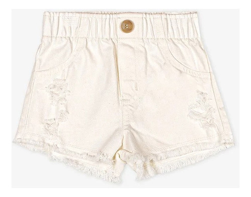 Short Infantil Menina Clochard Off White -momi