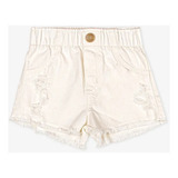 Short Infantil Menina Clochard Off White -momi