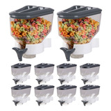 Kit 10 Dispenser Porta Alimentos Cereal Cozinha 1,4 Litros 