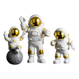 3 Piezas Astronauta Estatua Astronauta Estantería