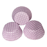 * Capacillos Lilas Estrellas Blancas Baby Cupcakes Fondant