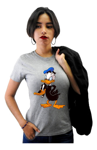 Playera Cuello Redondo Del Pato Lucas Y El Pato Donald