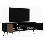 Mueble Rack De Tv Pantalla 65puLG Funes Wengue Excelsior