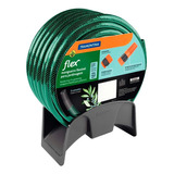 Kit Mangueira Flex Pvc 3 Camadas 15 Metros Verde Tramontina