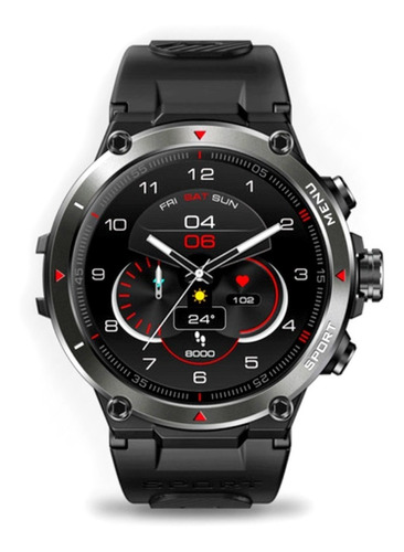 Smartwatch Zeblaze Stratos 2 Gps Preto Cor Da Caixa Prateado