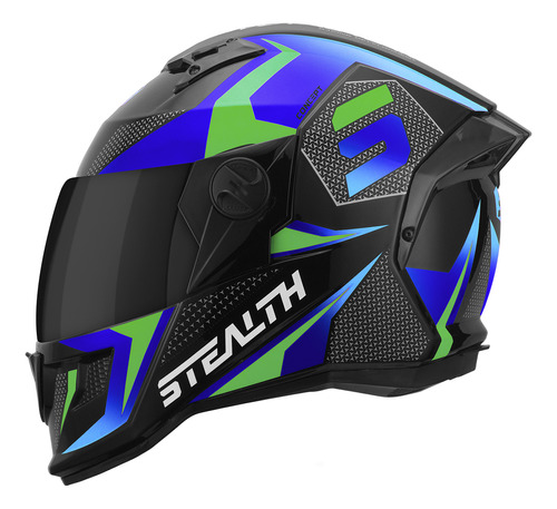 Capacete Pro Tork Masculino De Moto Fechado Stealth Viseiras