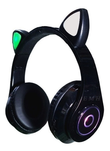 Audífonos Orejas De Gato Cat Ear Bluetooth Diadema Luces Led