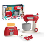 Set Cocina Batidora Y Tostadora Para Niños Juguete 