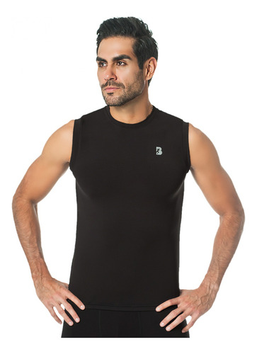 Playera Dep Sin Mangas Caballero Black Secret Sport 4003