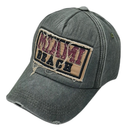 Gorra Trucker Miami Beach Regulable Jean Vintage Importada