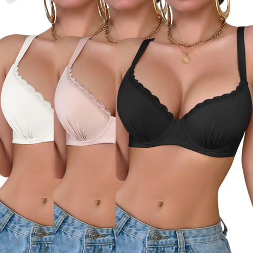 Paquete 3 Brasier Copa Preformada Varilla Push Up Colores | MercadoLibre