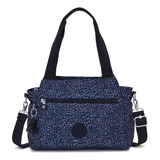 Bolsa Kipling Original Nueva Color Cosmic Navy Diseño De La Tela Liso