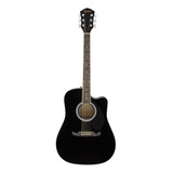 Guitarra Electroacústica Fender Alternative Fa-125ce Para Diestros Black Nogal Gloss
