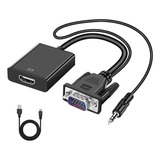 Cable Convertidor Video Vga A Hdmi + Audio Full Hd 1080p