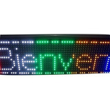 Cartel Led Programable, 3 Colores Texto Pasante-abierto