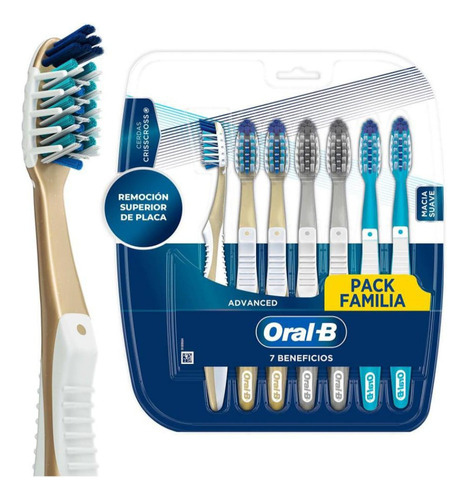 Cepillo Dental Oral-b Advanced 7 Beneficios 7 Pzas