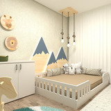 Kit Com Cama Casal E Armário Baixo Montessoriano Yescasa