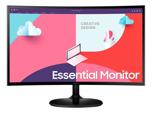 Monitor Samsung 24  Curvo 75hz Essential S3 S36c 