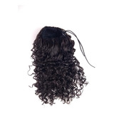 Rabo De Cavalo Afro Cacheado Castanho Escuro 2 30 Cm Fibra