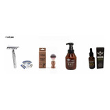 Kit Espuma Afeitar Navaja Clasica Hisopo Aceite Barba Barber