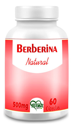 Berberina Produto Fitoterápico Natural 60 Cápsulas/ 500mg