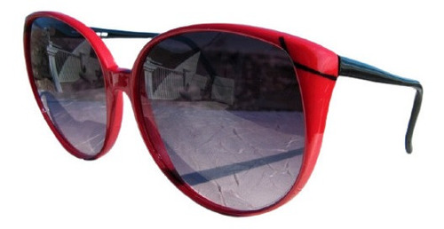 Lente Sol Bausch & Lomb W0080 Style 7 Cat Eye Oversized Rojo