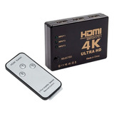 Switch Hdmi 4k Control Remoto 3x1 Selector Multiplicador Hd