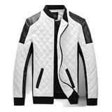 Jaqueta De Couro Casual Masculina Para Motociclistas