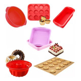 Set Kit Reposteria Completo Moldes De Silicona Horno X6