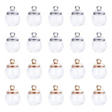 20 Botellas Vacías En Forma De Globo De Vidrio Transparente