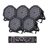 Kit 5 Canhão Parled 36 Led+mesa Dmx 512 Iluminação Dj 192 