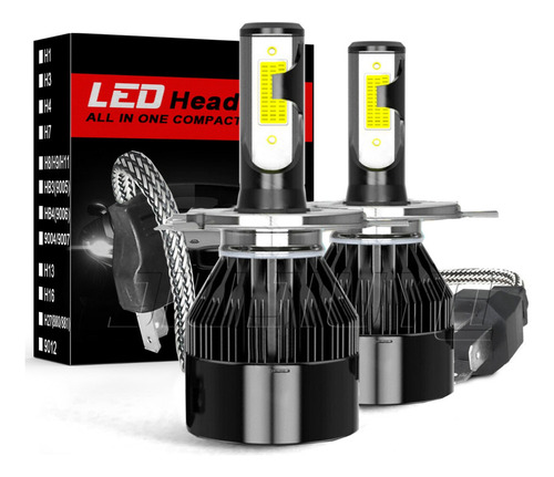 * Kit Faros Led H4 9003 Alta Baja 14000lm Para Volkswagen