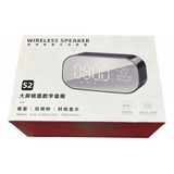 Reloj Despertador Digital Con Parlante Bluetooth Espejado