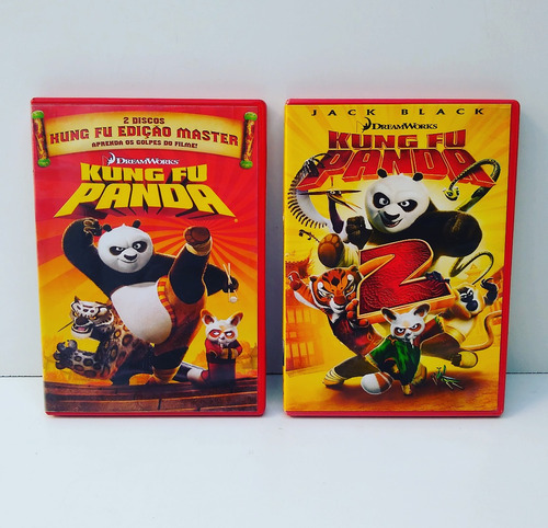 Lote Dvd Desenho Kung Fu Panda 1 E 2 