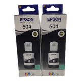 Kit 2 Tinta Preta T504120 Original Epson L14150 L4260 L6270