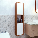 Alacena Baño Mobel Colgante Moderna 2 Puertas 100x30x15 Color Cedro