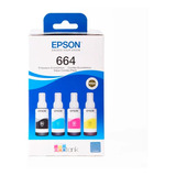 Pack De 4 Tintas Epson T664 Negro + Colores (t664520-4p)