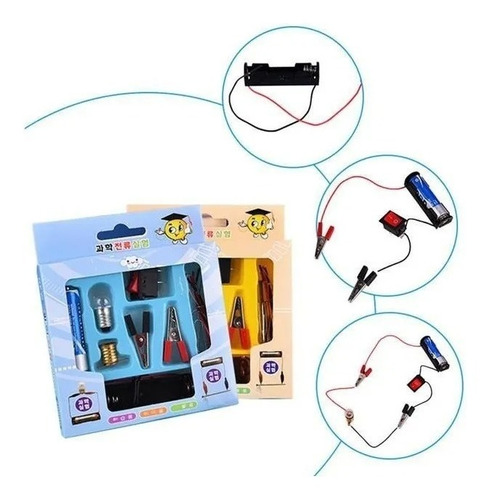 Set Circuito Eléctrico Escolar 16pcs Didáctico Manualidades