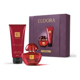  Creme Para Corpo Eudora Kit Presente Dia Das Mães Eudora Rouge (2 Itens) - Kit X 2 Unidades 