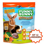 Ração Coelho E Roedores Funny Bunnny 500g Kit 12 Unidades