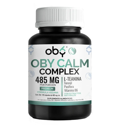 L Teanina con Pasiflora, Toronjil y Vitamina B6 | Super Calma Vitaminas| Suplemento Alimenticio Mujer y Hombre | Oby Calm Complex 120 Capsulas | MercadoLibre