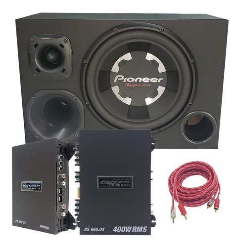 Caixa Trio Pioneer Bobina Dupla St200 D200 + Falcon Hs 960dx