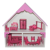 Casa Muñecas Lol Playmobil Mdf +25 Muebles Todo Pintado Full