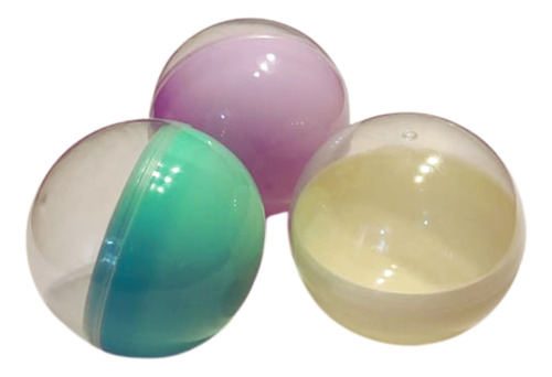 50 Capsulas Esferas Vacia De 70mm Encapsular Juguete Colores